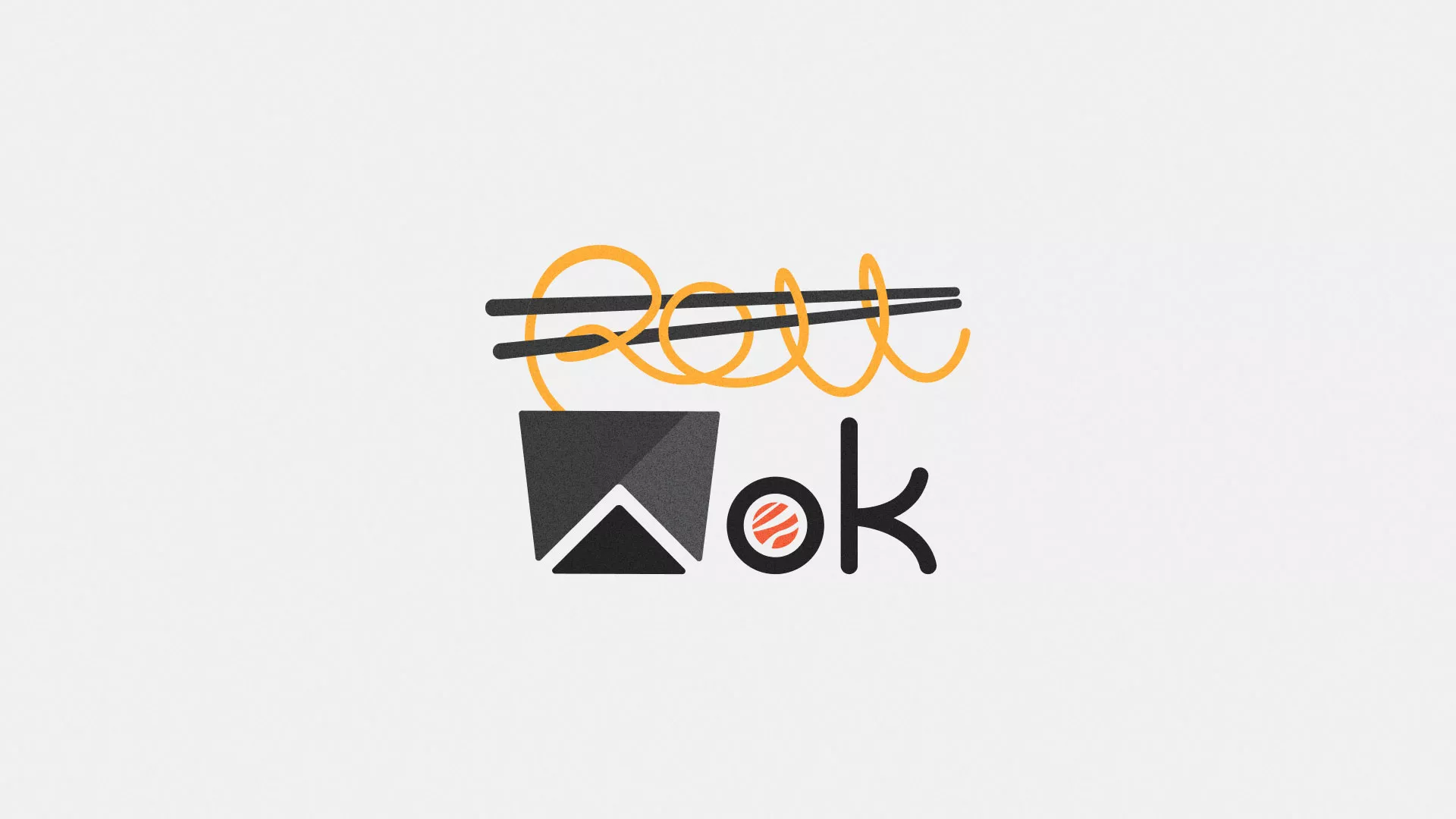 Разработка логотипа суши-бара «Roll Wok Club» в Боброве